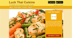 Desktop Screenshot of luckthaicuisine.com